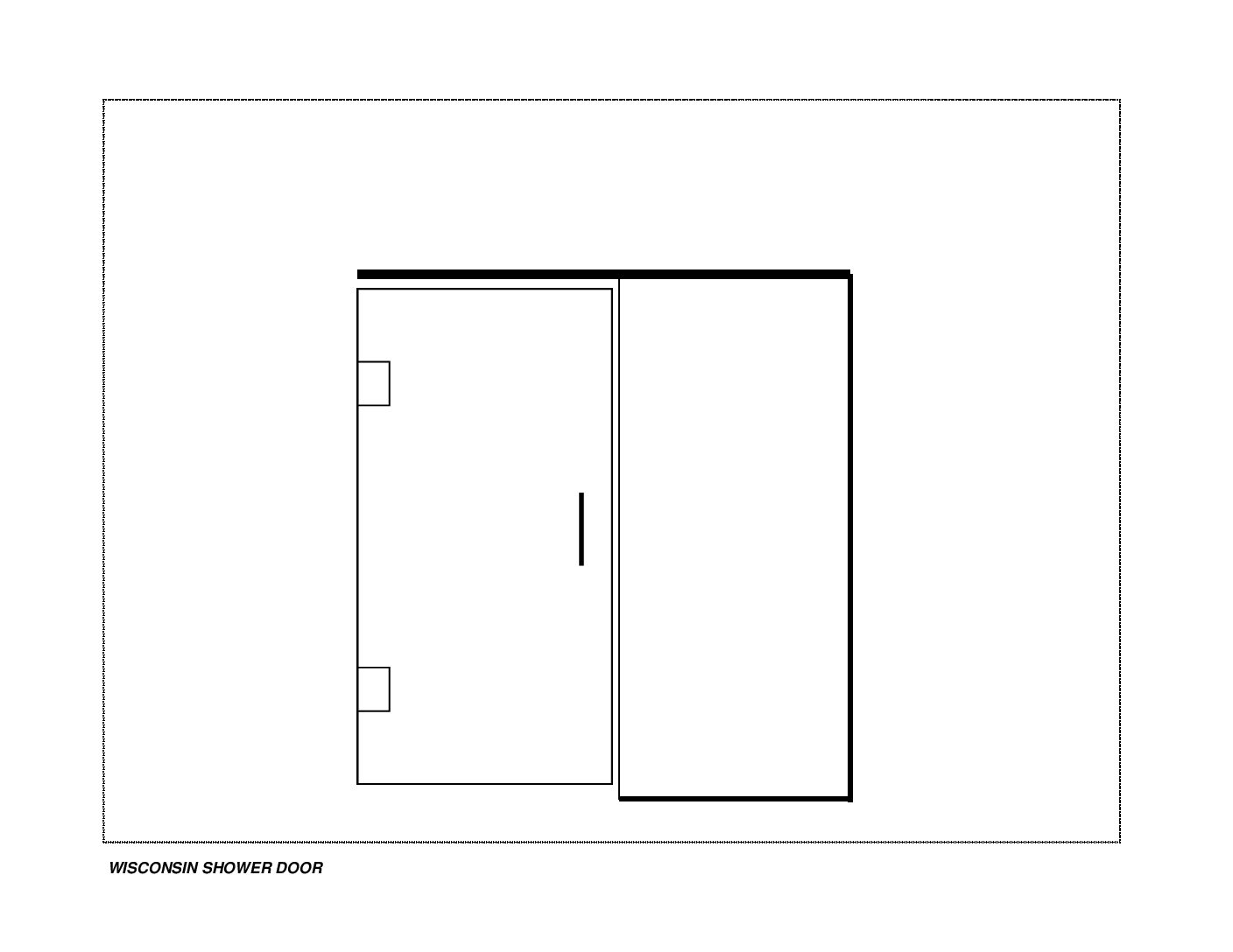 Shower door enclosure Door (HL) and Panel w/Header