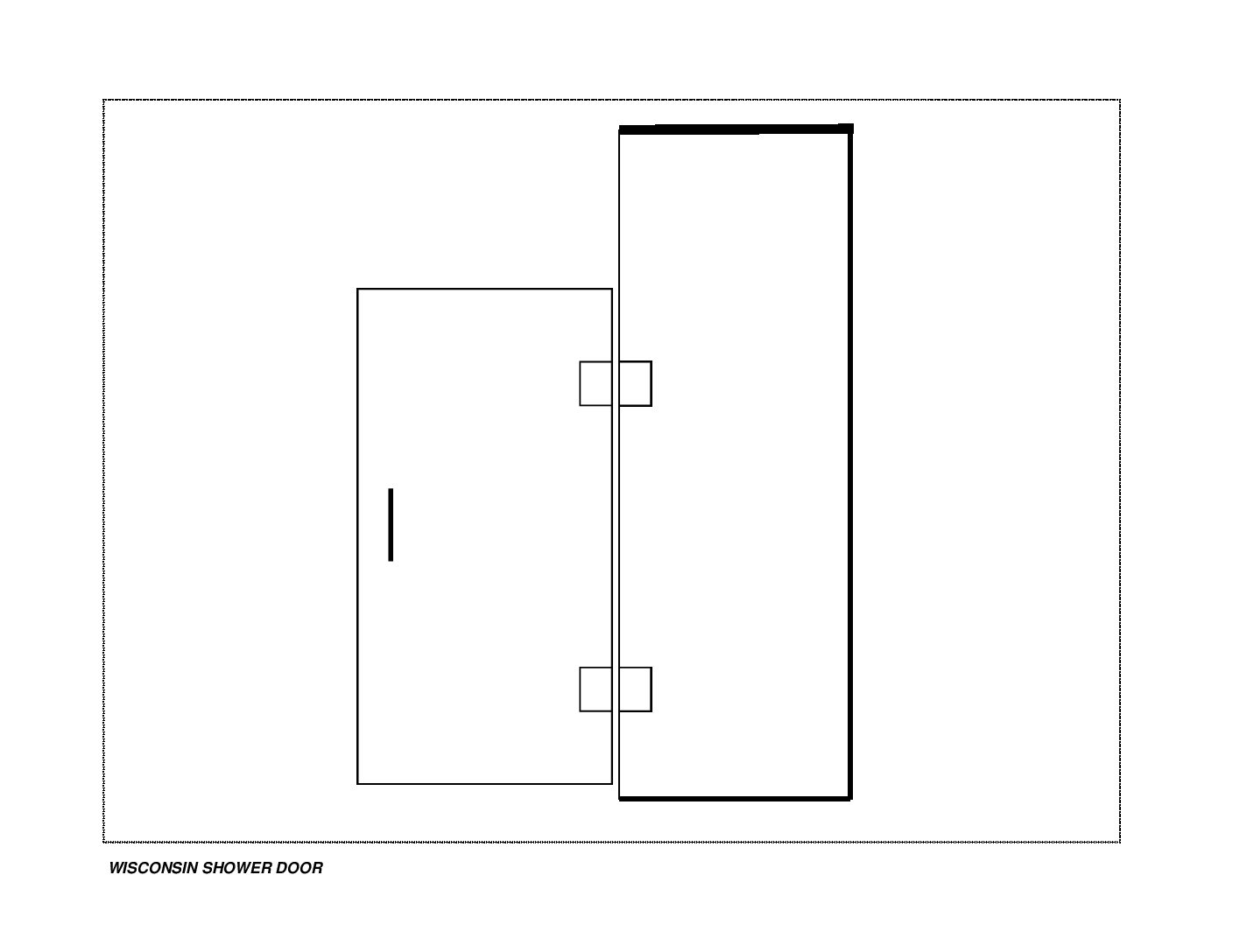 Shower door enclosure Door (HR) and Panel-to-Ceiling