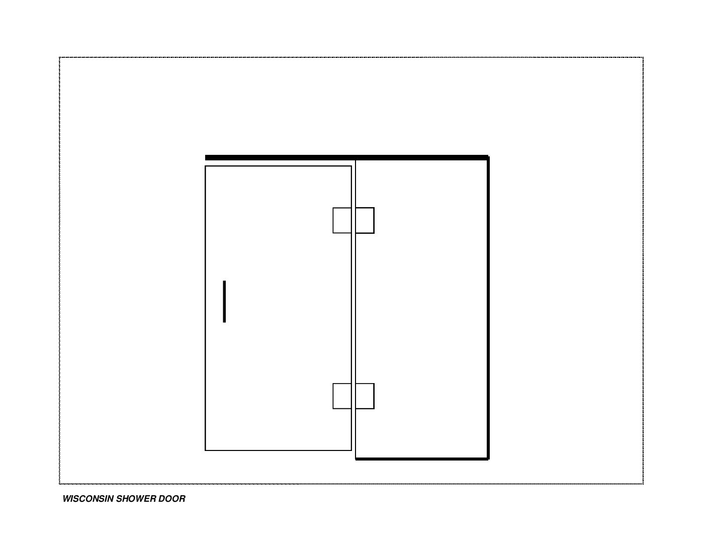 Shower door enclosure Door (HR) and Panel w/Header