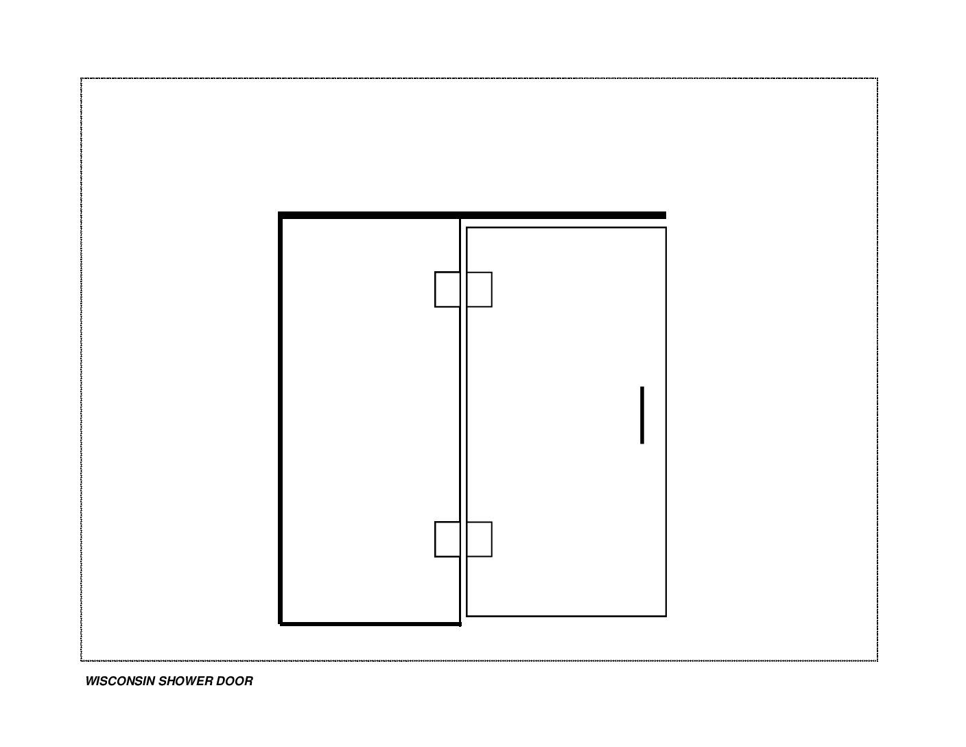 Shower door enclosure Panel and Door (HL) w/Header