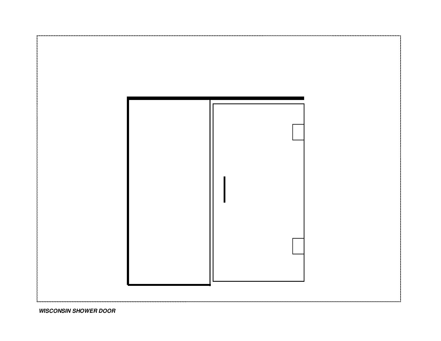 Shower door enclosure Panel and Door (HR) w/Header