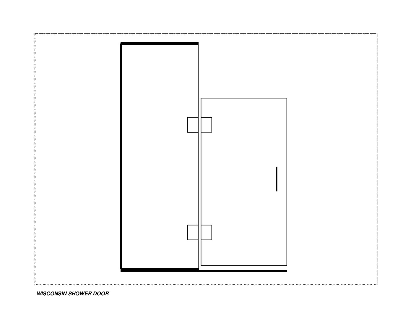 Shower door enclosure Panel-to-Ceiling and Door (HL) w/Header & Curb