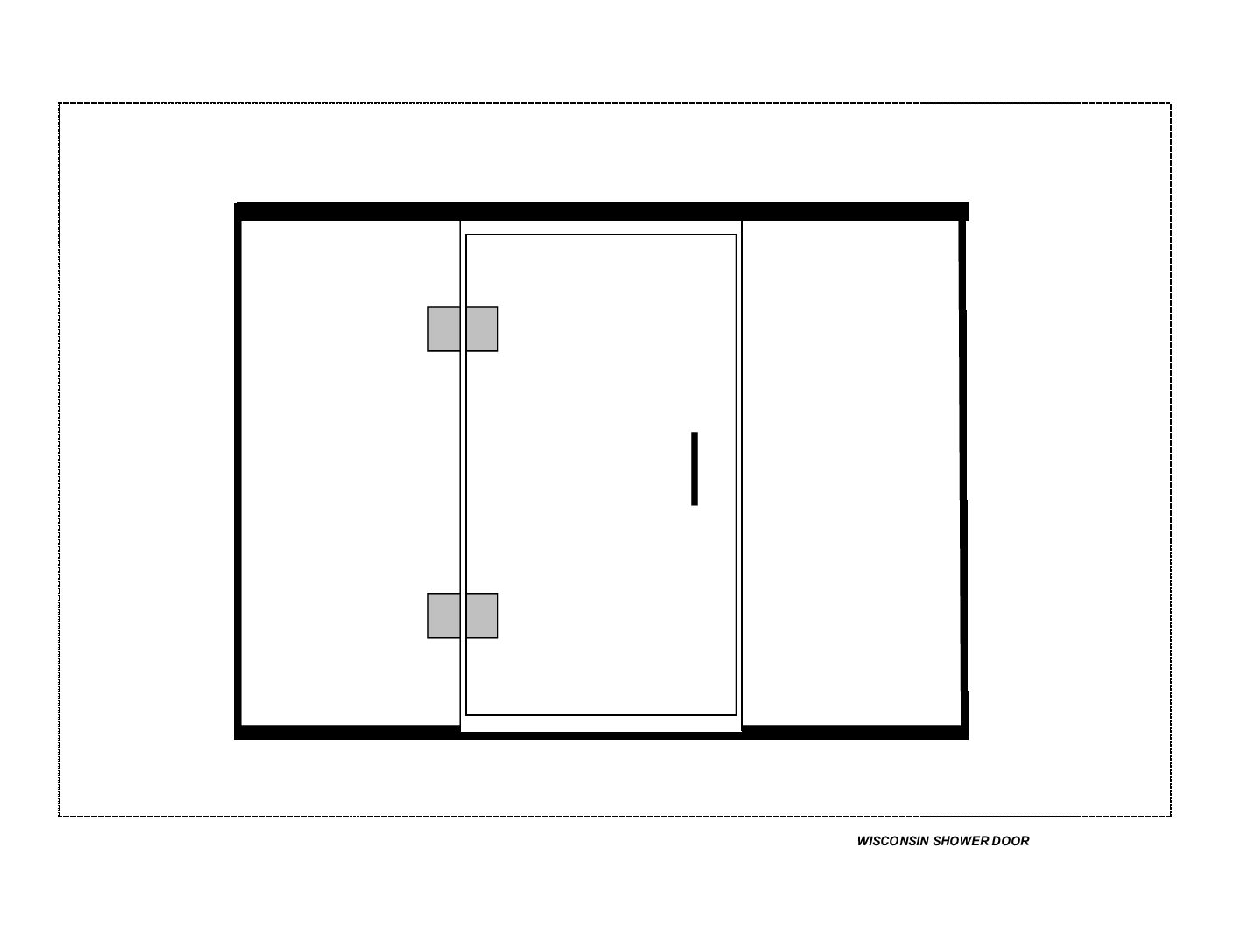 Shower door enclosure Panel, Door (HL) and Panel w/Header & Curb