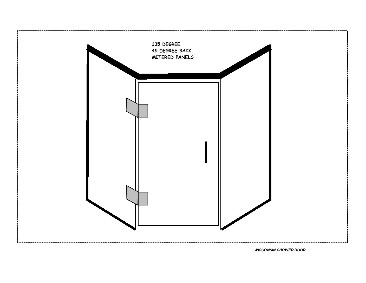 Shower door enclosure Neo-Angle (HL) w/Header