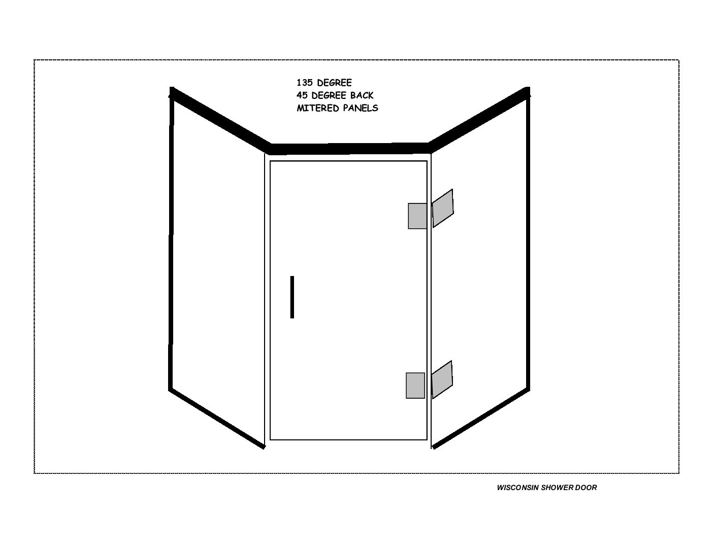 Shower door enclosure Neo-Angle (HR) w/Header