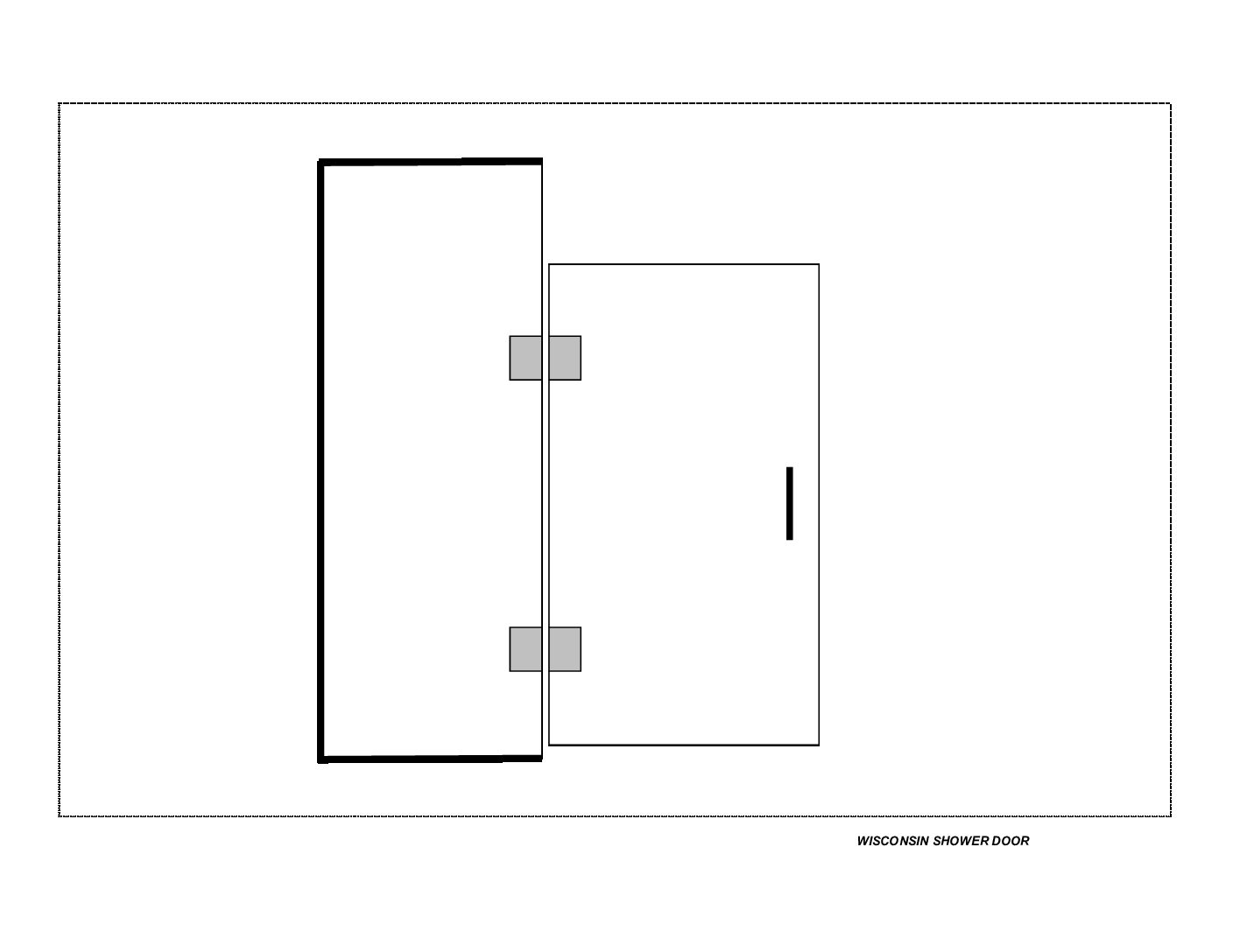 Shower door enclosure Panel-to-Ceiling and Door (HL)
