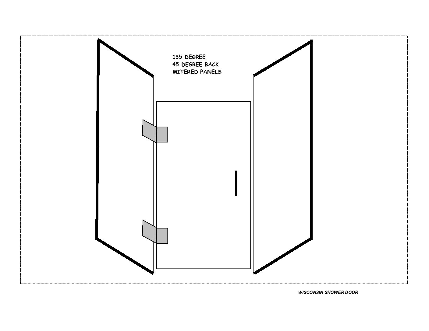 Shower door enclosure Neo-Angle (HL) Panels-to-Ceiling