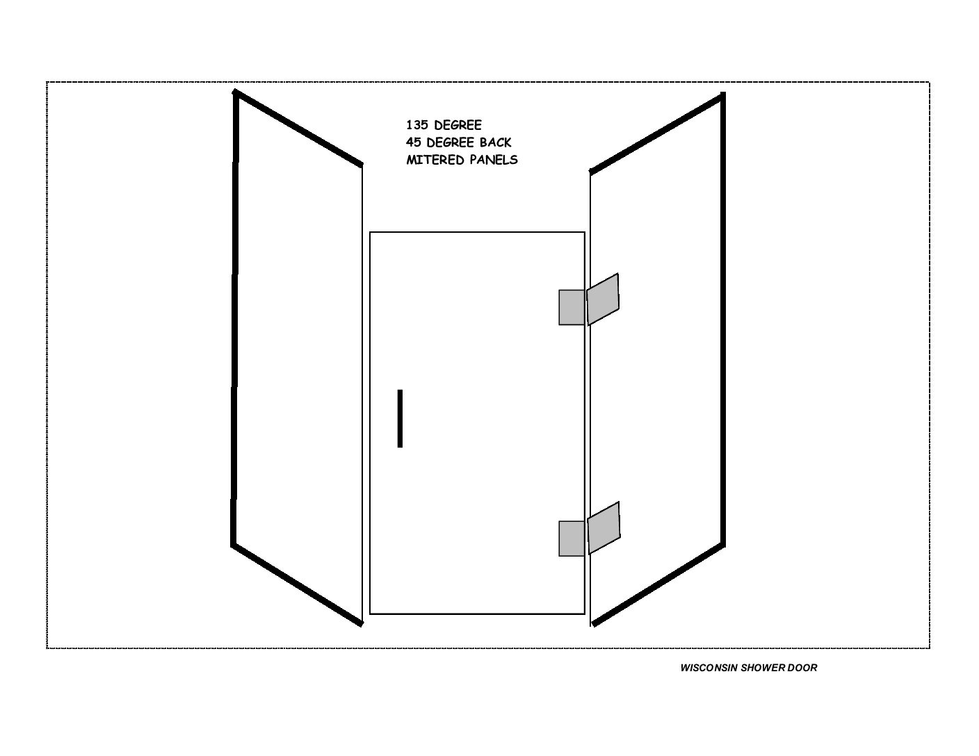 Shower door enclosure Neo-Angle (HR) Panels-to-Ceiling
